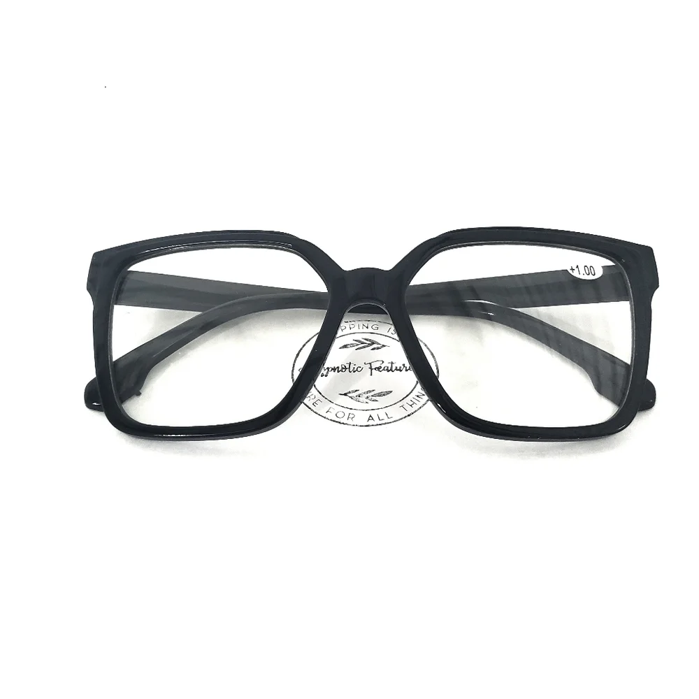 NEW Black Oversize Fashion Transitional Reading (1.00) Glasses